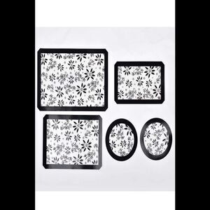 Temp-tations Classic 5-Pack Silicone Baking Mats Black